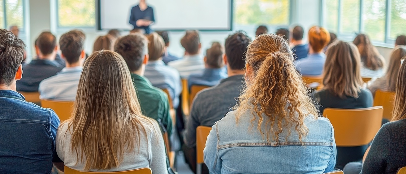 Attendee audience at an educational conference