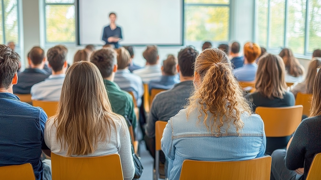 Attendee audience at an educational conference